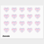 Cœur Rose et blanc Dotty Comme il est doux Sticker (Feuille)