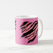 Coeur rose et noir Design Mug classique (Devant droit)