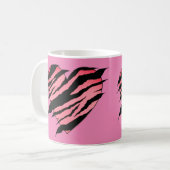 Coeur rose et noir Design Mug classique (Devant gauche)