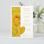 Coeur rose jaune Conception mariage RSVP (Debout devant)