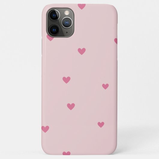coeur rose mignon coque pour iphone 11 pro max. (Dos)