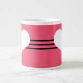 Coeur rose moderne Jumbo Mug (Devant)