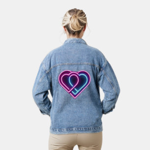 Coeur rose néon/bleu Tasse de la Saint-Valentin