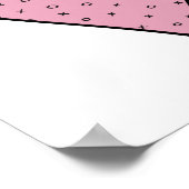 Coeur rose nouilles et croix enfants affiche (Coin)