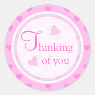 Coeur Rose : Penser À Vous Stickers