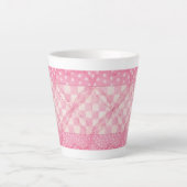COEUR ROSE QUILT Latte Mug (Devant)