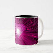 Coeur rose tasse bicolore (Devant droit)