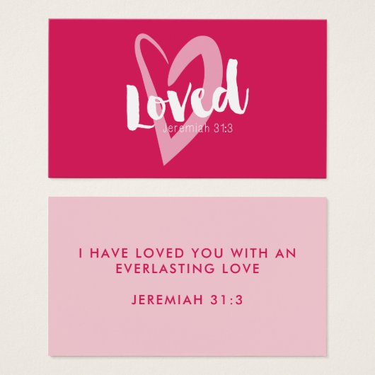 Coeur rose Vous Aimez Écriture Saint Valentin (Devant & derrière)