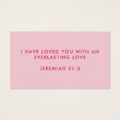 Coeur rose Vous Aimez Écriture Saint Valentin (Dos)