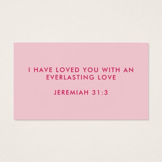 Coeur rose Vous Aimez Écriture Saint Valentin (Dos)