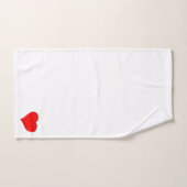 Coeur rouge 3D (Serviette à main)