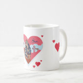 Coeur rouge amour Mug (Devant droit)