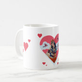 Coeur rouge amour Mug (Devant gauche)