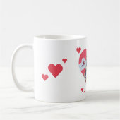 Coeur rouge amour Mug (Gauche)