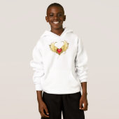 Coeur rouge avec ailes d'or (Devant entier)