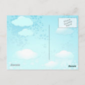 Coeur rouge avec ballons, carte postale (Dos)