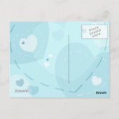 Coeur rouge avec ballons, carte postale (Dos)