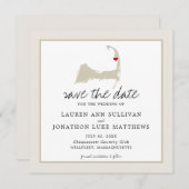 Cœur Rouge Mobile Carte de Wellfleet Cap Cod Maria (Devant / Derrière)