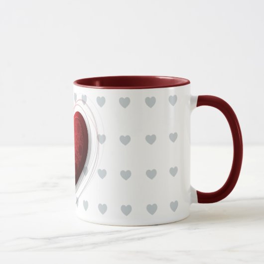 Coeur rouge, mug (Droite)