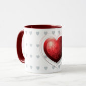 Coeur rouge, mug (Devant gauche)