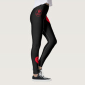 Coeur - Rouge noir - Emo - Goth - Leggings (Droite)