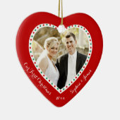 Coeur rouge Notre premier ornement de Noël (Droite)