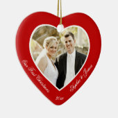 Coeur rouge Notre premier ornement de Noël (Droite)