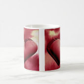 Coeur rouge Romantique 3d Aquarelle Mug (Centre)