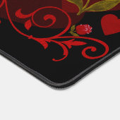 Coeur rouge, roses rouges pour la Saint Valentin (Coin)