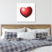 Coeur rouge, toile (Insitu(Chambre))