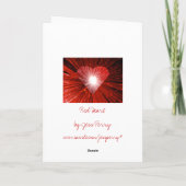 Coeur rouge 'Valentine...être ma carte de voeux (Dos)