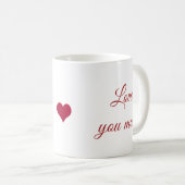 coeur rouge vous aimer plus Mug (Devant droit)