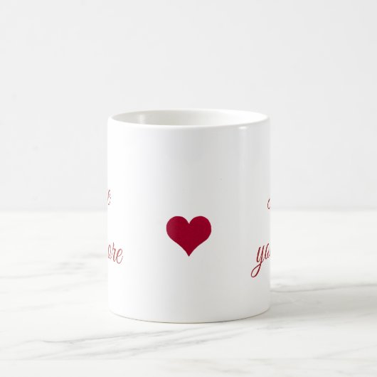 coeur rouge vous aimer plus Mug (Centre)