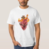 Coeur sacré de T-shirt de Jésus