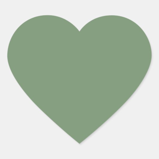 Cœur Sage Green Heart Sticker (Devant)