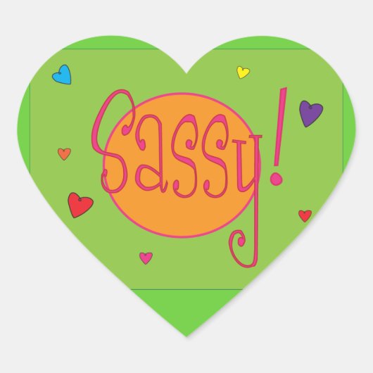 Cœur Sassy Heart Sticker (Devant)