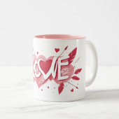 Coeur Scribbles Mug (Devant droit)