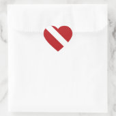 Cœur Scuba Dive Drapeau Coeur Sticker (Sac)