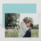 Coeur sculpté Enregistrer la carte de date (Devant / Derrière)