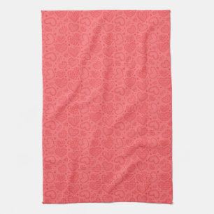 Coeur Serviette de cuisine Rouge