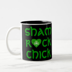 Coeur shamrock 'Shamrock Chick' mug noir