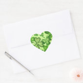 Cœur Shamrock - Sticker (Enveloppe)