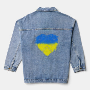 Cœur simple aux couleurs du drapeau de l'Ukraine
