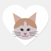 Cœur simpliste cat sticker (Devant)
