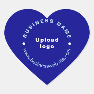 Cœur Site Web d'affaires sur Bleu Coeur Sticker
