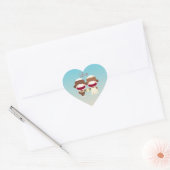 Cœur Sock Monkey Hawaiian Wedding Sticker (Enveloppe)