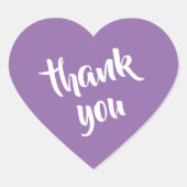 Cœur Soft Muted Lavender Thank You Heart Sticker (Devant)