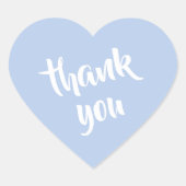 Cœur Soft Sky Blue Thank You Heart Sticker (Devant)