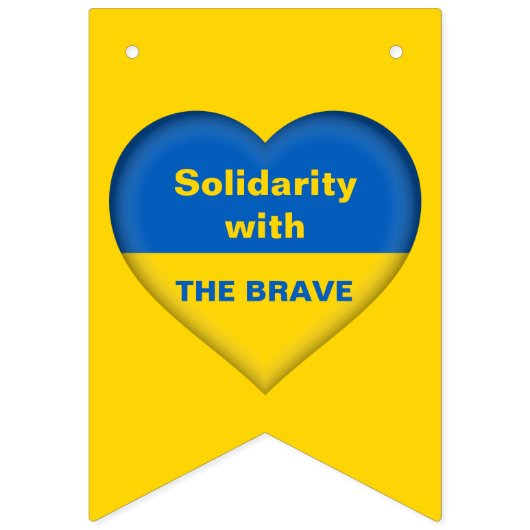 Coeur solidaire du drapeau ukrainien (Deuxième drapeau)