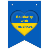 Coeur solidaire du drapeau ukrainien (Premier drapeau)